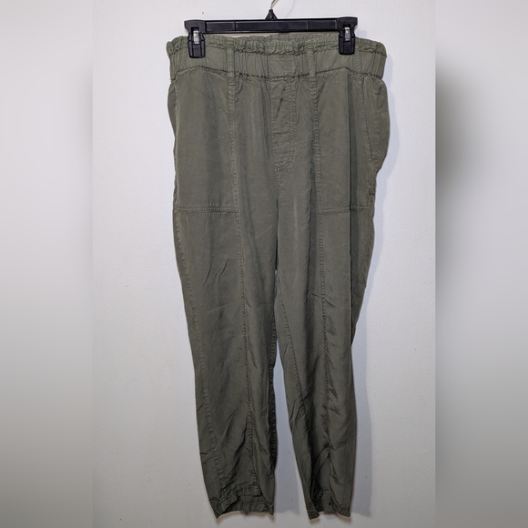 Social Standard by Sanctuary Tencel Utility Pants Green Relaxed Women's Size L - Picture 1 of 5